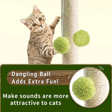 Load image into Gallery viewer, Cat Scratching Post for Kitten Cute Green Leaves Cat Scratching Posts with Sisal Rope Indoor Cats Posts Cat Tree Pet Products

