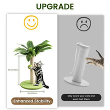 Load image into Gallery viewer, Cat Scratching Post for Kitten Cute Green Leaves Cat Scratching Posts with Sisal Rope Indoor Cats Posts Cat Tree Pet Products
