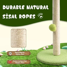 Load image into Gallery viewer, Cat Scratching Post for Kitten Cute Green Leaves Cat Scratching Posts with Sisal Rope Indoor Cats Posts Cat Tree Pet Products
