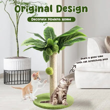 Load image into Gallery viewer, Cat Scratching Post for Kitten Cute Green Leaves Cat Scratching Posts with Sisal Rope Indoor Cats Posts Cat Tree Pet Products
