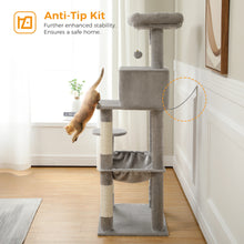 Load image into Gallery viewer, Cat Tree for Indoor Cats 5-Level Cat Tower for Large Cats with Large Hammock Sisal Covered Scratching Posts Cozy Condo Top Perch
