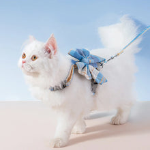 Load image into Gallery viewer, Cat Dog Collar Cute Pet Harness with Breast Strap Traction Rope Cat Clothes Harness Vest Princess Puppy Kitten Accessories
